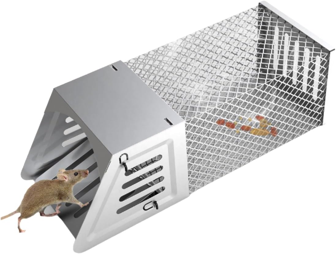 Humane Mousetrap and Rat Trap - Reusable Continuous Capture Design, Humane Indoor Mousetrap, Catch and Release Mousetrap for Home