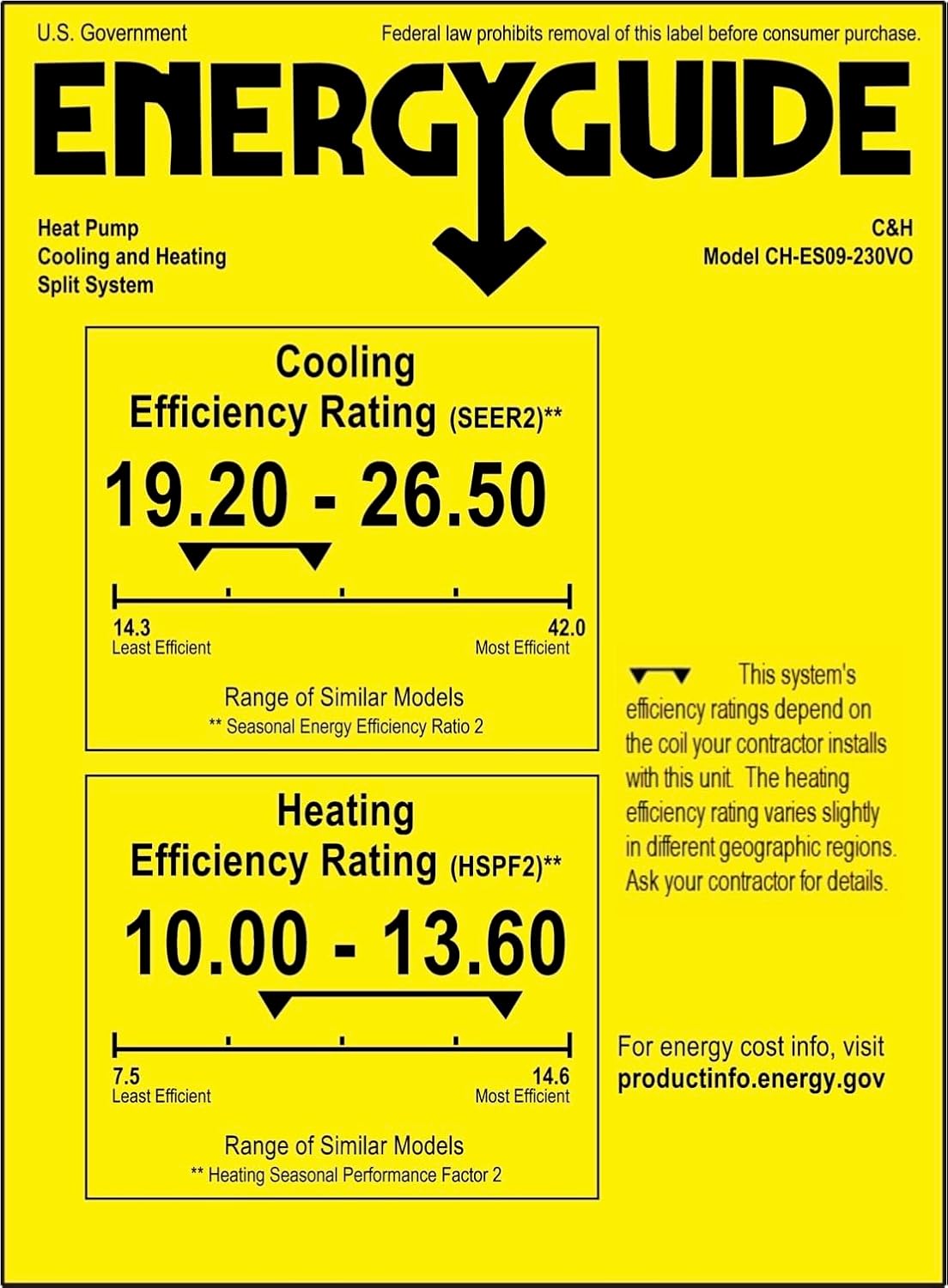 Cooper & Hunter Olivia Series, 9,000 BTU, 230V, 24 SEER2, Single Zone Mini Split AC/Heating Ductless Inverter System, Including Installation kit