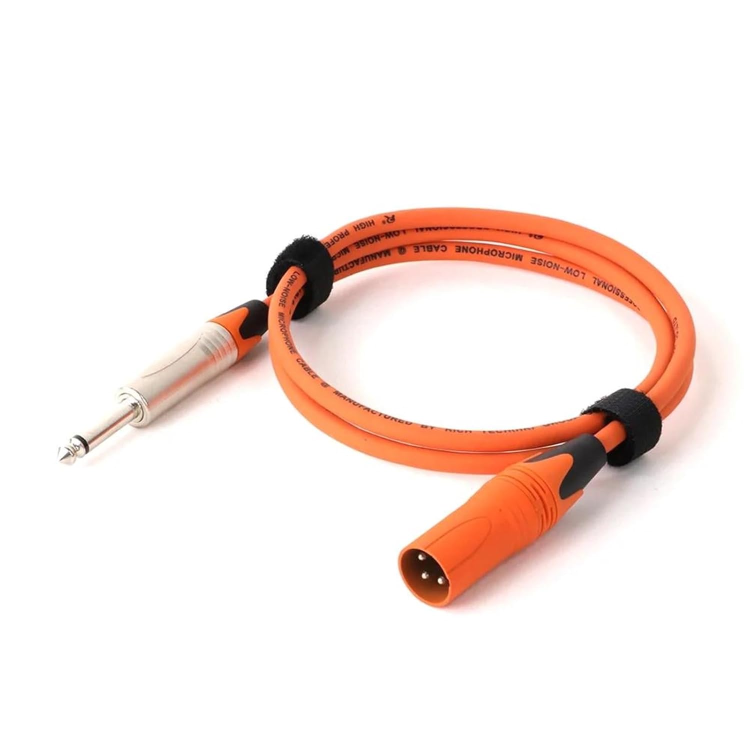 Guitar Audio Cable 0.3-15M Microphone Cable 6.35mm 1/4 Male to Male Microphone Cable for Speaker Guitar Amplifier AMP Mixer(Orange,15 m)