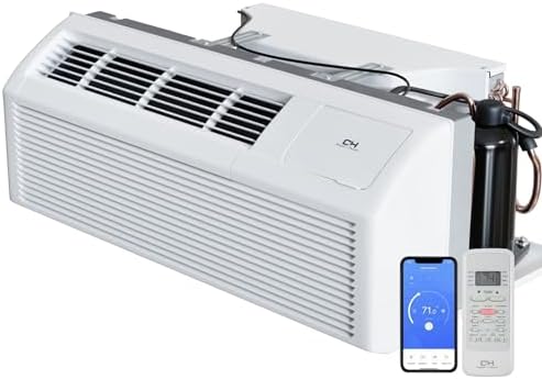 Cooper & Hunter 15,000 BTU PTAC Packaged Terminal Air Conditioner & Heat Pump – Built-In 3.5kW Electric Heater – Includes Wireless Smart Kit, Remote & Power Cord – R-32 Refrigerant