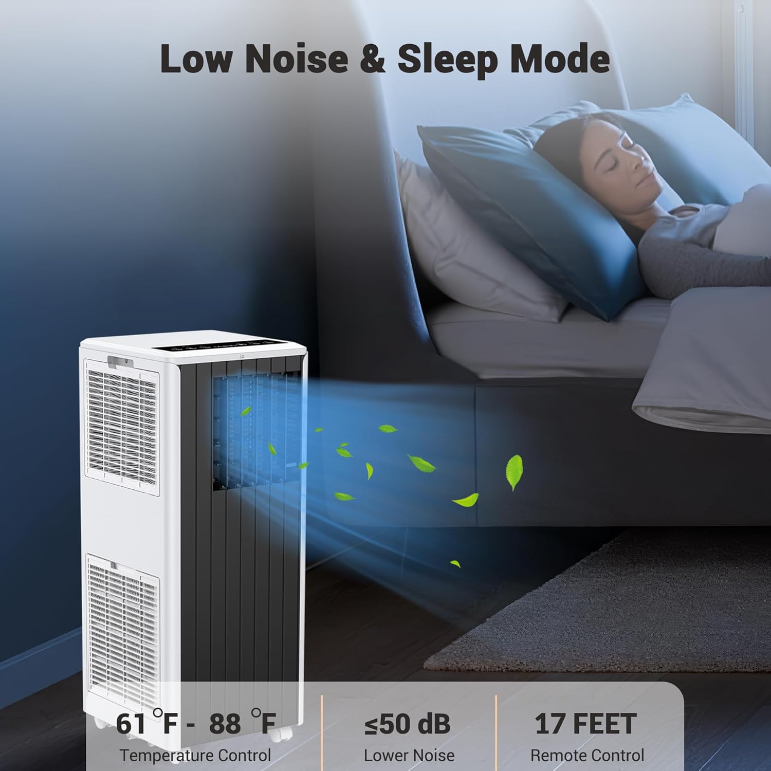 Garvee 8000 BTU Portable Air Conditioner, Compact & Quiet 3-in-1 Indoor AC Combining Cooling, Dehumidification, Fan Mode, 24H Timer, Remote Control & Complete Window Kit, Cools Areas Up to 350 Sq ft.