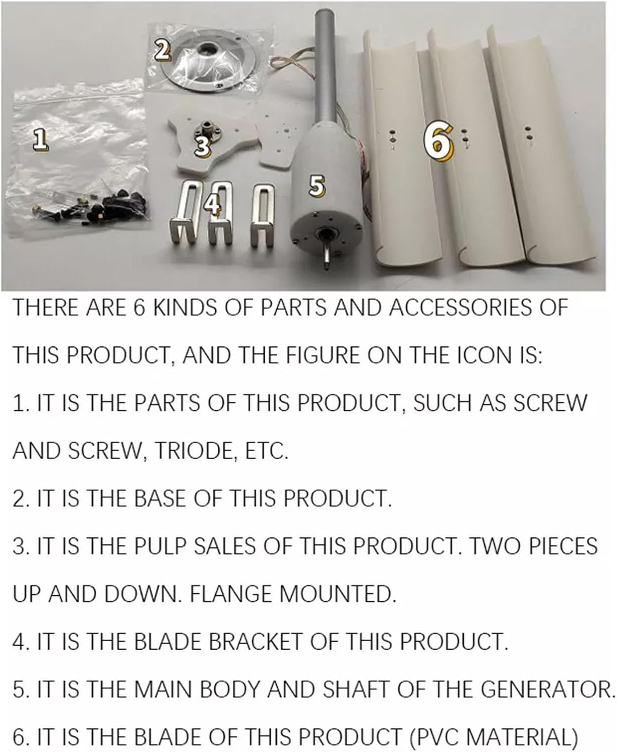 20W 5-Blade Vertical Axis Wind Turbine Generator Kit Portable Generator 3-Phase PMG, DIY Windmill/Night Light Clean Energy For Home/Camping