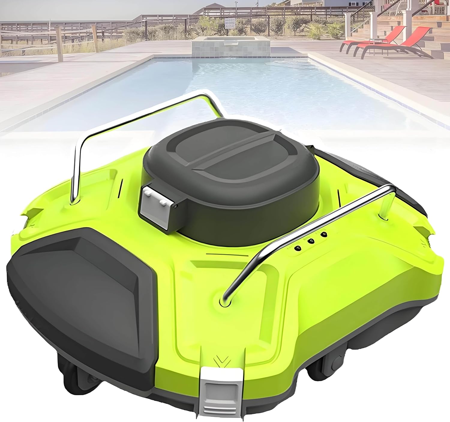 Pool Cleaning Machine, Fully Automatic Pool Cleaner Robot, Cordless Robotic Pool Vacuum Cleaner, Efficient Cleaning, Automatic Return, Automatically Dock, for Above Ground and In-Ground Pools