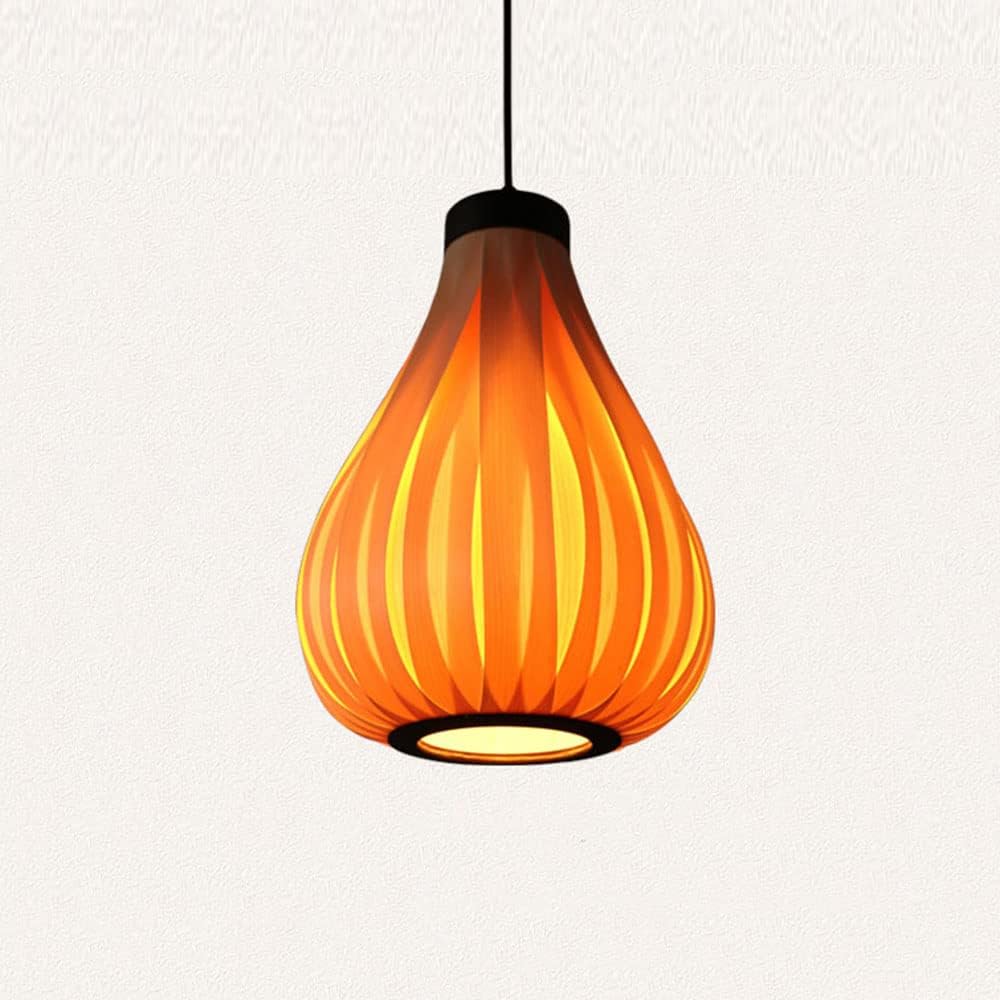 New Chinese Style Dining Room Table Pendant Lighting Fixture Rust Proof Wood Lamp Body Hanging Lamp Natural Chandeliers Light 1 Light Kitchen Farmhouse Cafe
