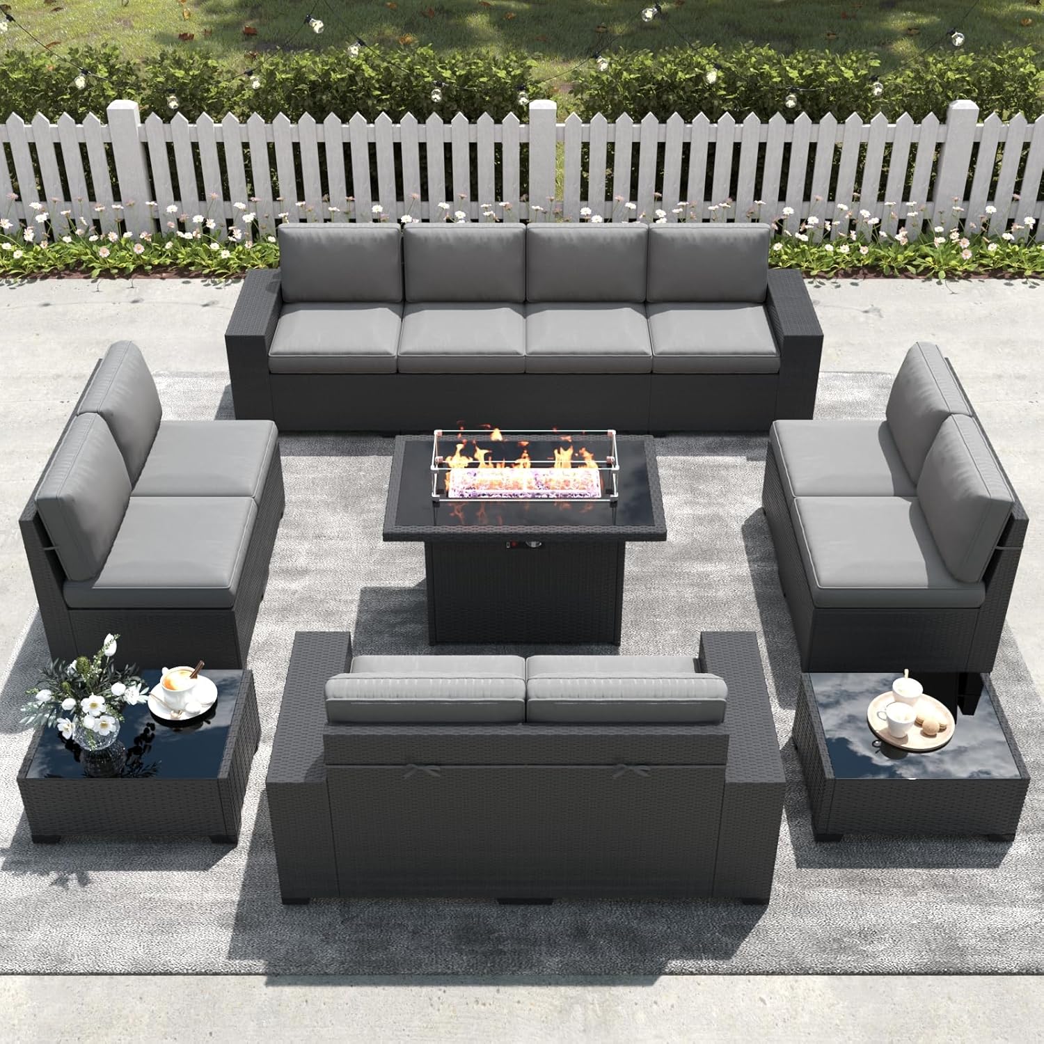 LayinSun 13 Pieces Outdoor Patio Furniture Set with 44