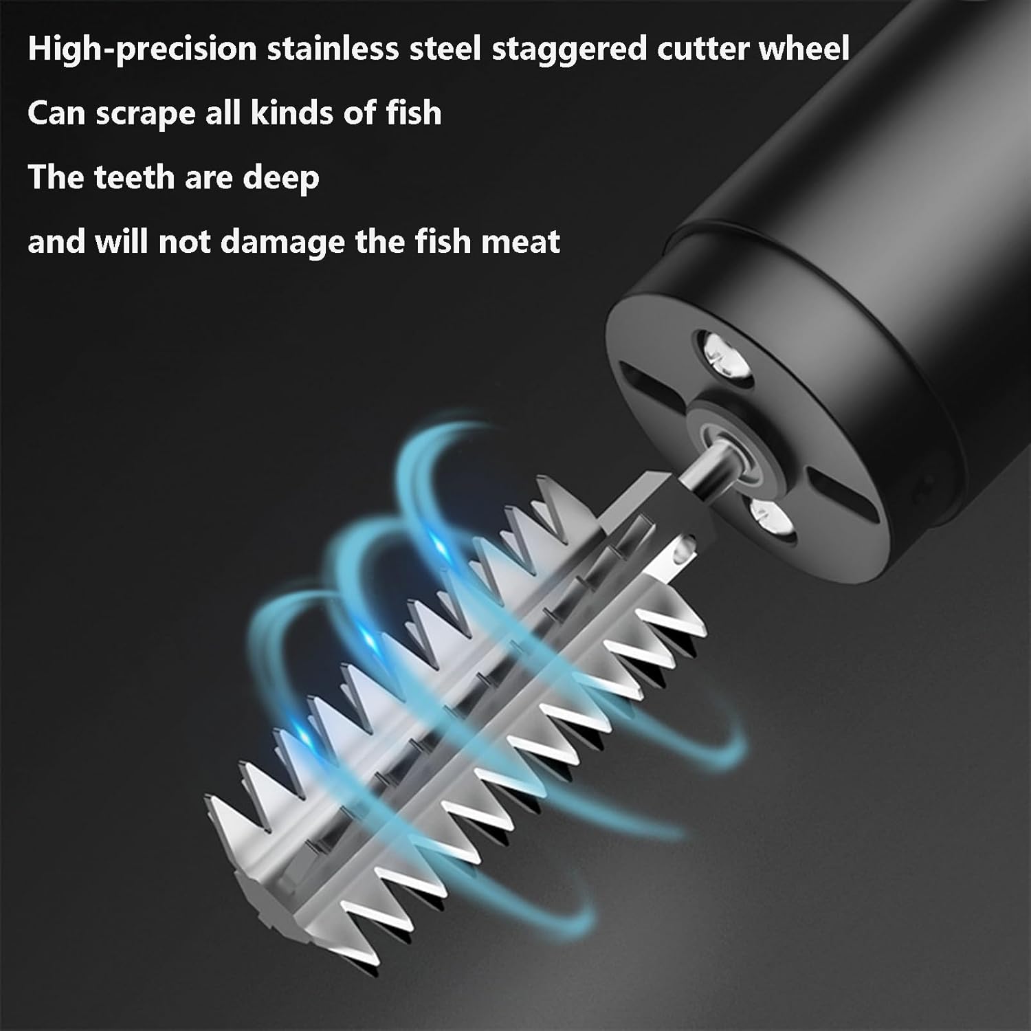 Electric Fish Scaler Remover Tumble Drum Fish Scaler Machine without Fuss Or Mess Portable Fish Scale Cleaner Remover Skinner Kit Automatic Waterproof Fish Cleaner