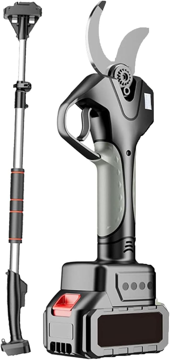 21V Pole Pruning Shear, Battery Powered Cordless Electric Pruning, Reach to 7ft, Tree Pruner with 2 Rechargeable Battery, 1.7 Inch Cutting Diameter