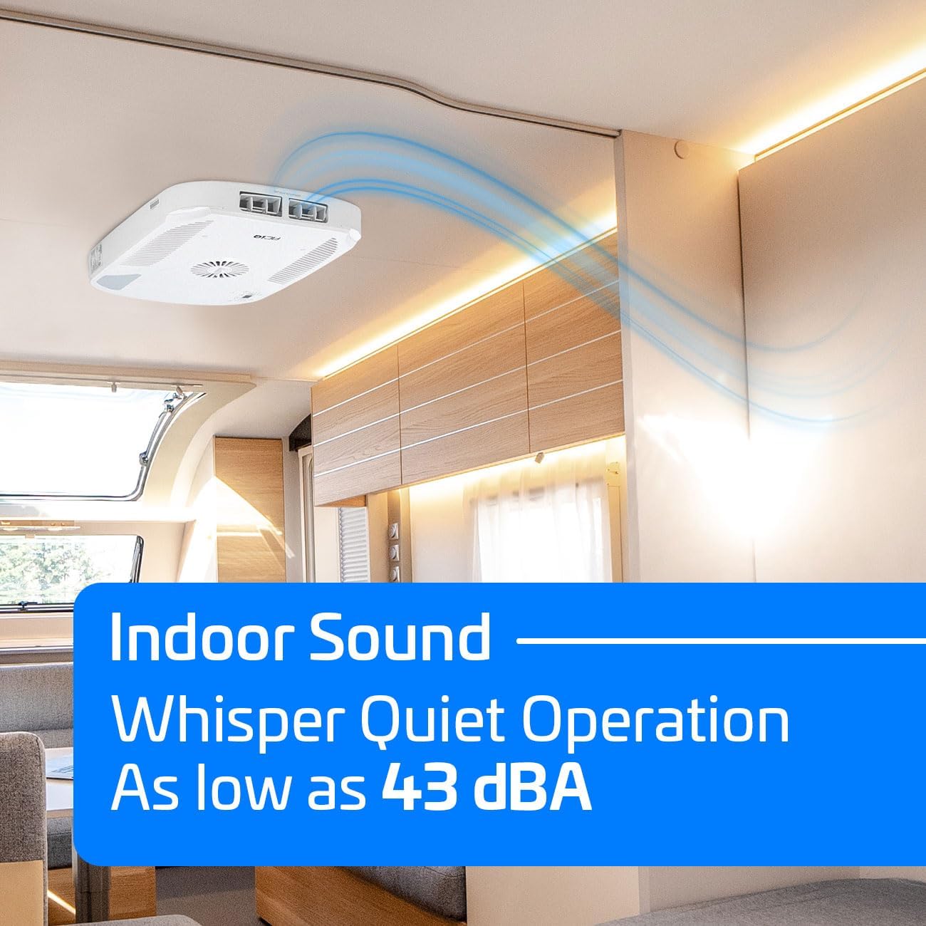 ACiQ 15,000 BTU RV Air Conditioner with Heat Pump Non-Ducted - 115V Black Roof Top AC Unit | 1.25 Ton Cooling & Heating for Camper, Motorhome, Travel Trailer