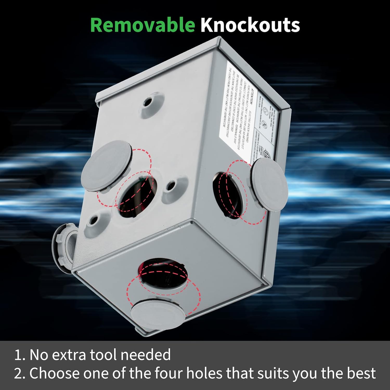 BOYISEN Generator Power Combo: 15A Transfer Switch & 50A Inlet Box with 20FT Cord for Home and RV Backup