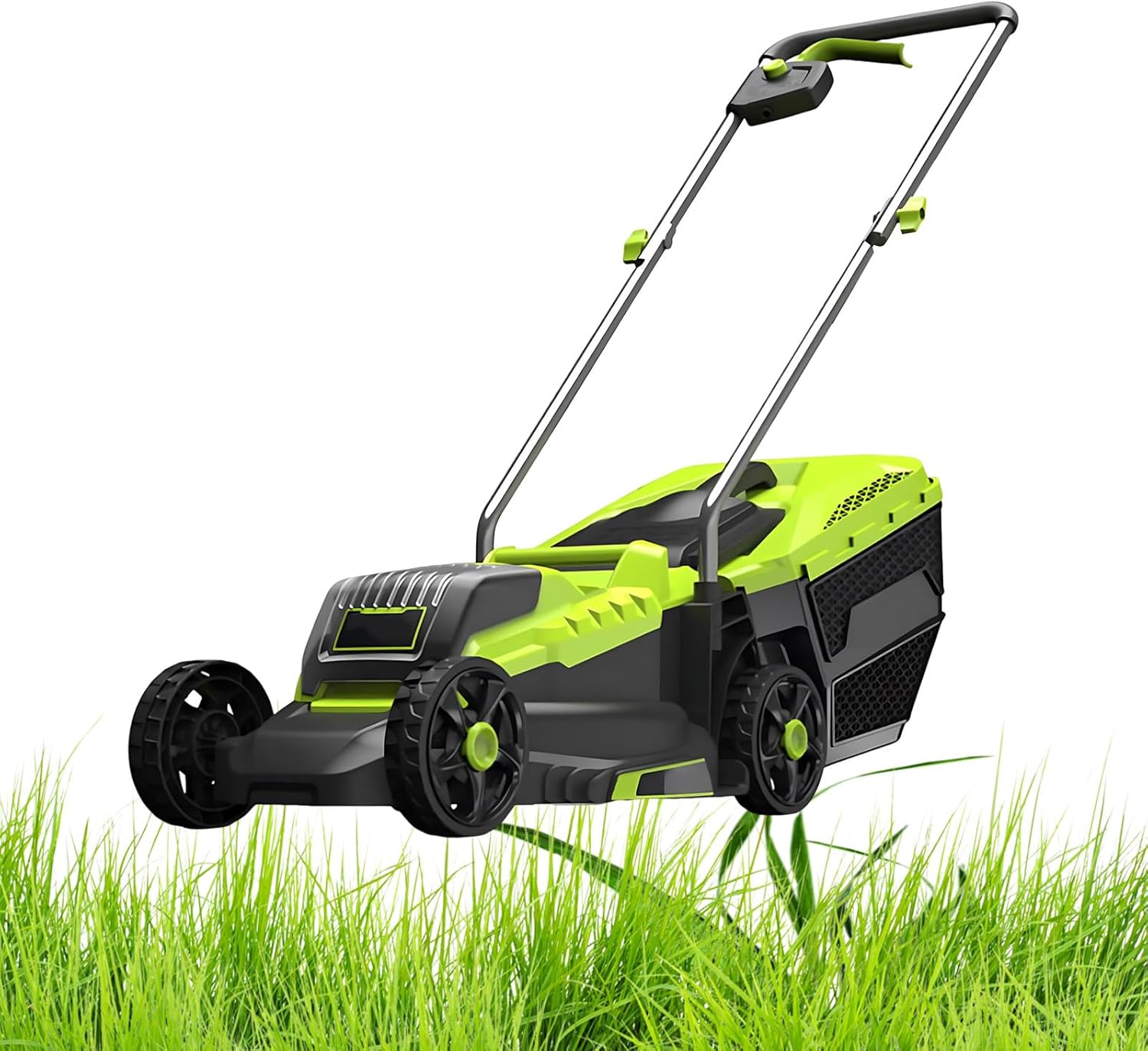 SHAHRYAR Brushless Cordless Push Lawn Mower,Lawn Mower,Push Mower,Cutting Size 330mm3400 RMP High Speed Cutting,Low Noise, Suitable for Home Gardens, Public Green Spaces