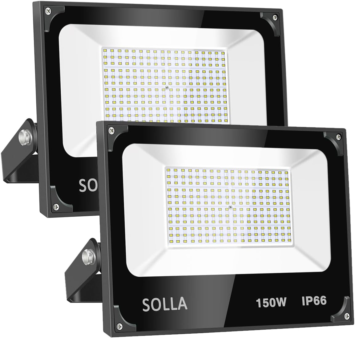 2 Pack 150W Led Flood Light, 15000lm 3000K Warm White Exterior Flood Lighting, Outdoor Indoor Flood Light Fixture Landscape Security Floodlight Spotlight for Yard, Garden, Garage, Rooftop