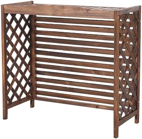 Air Conditioner Cover Fence Screen Privacy Screen Decorative to Hide Air Conditioner, Outdoor Pool Equipment Trash Can Enclosure, Ac Fence for Outside Unit Decorative Flower Stand(81x30x72cm)