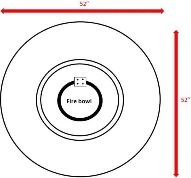 Resort Style Wicker Propane Fire Pit Table, Brown, 25