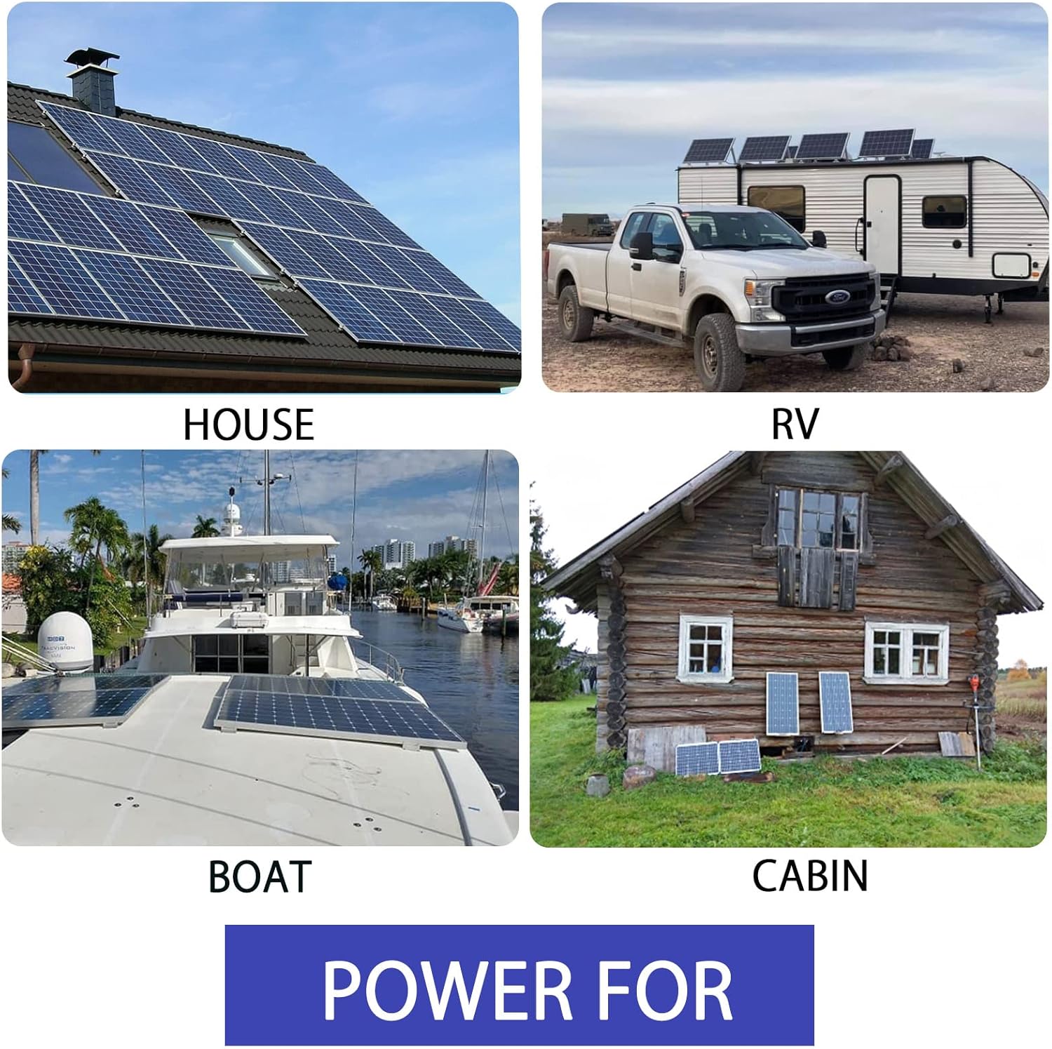 150 Watt 12Volt Solar Panel Kit Monocrystalline Module 20A Charge Controller for RV, Boats, Trailer, Camper,Off-Grid System(150W Solar kit)