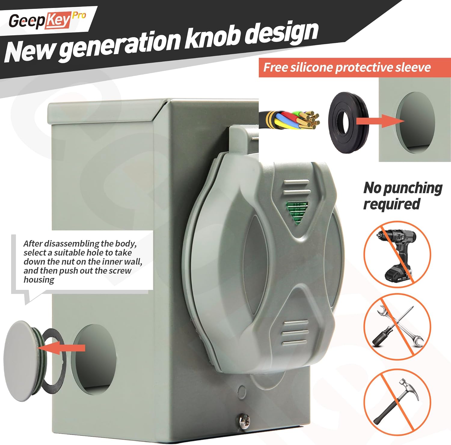 30 Amp Generator Cord and Power Inlet Box [Pre-Drilled], 25FT Generator Cords 30 Amp,125/250 Volt 7500 Watts Generator Power Cord NEMA L14-30P PB30 Twist Lock Connector