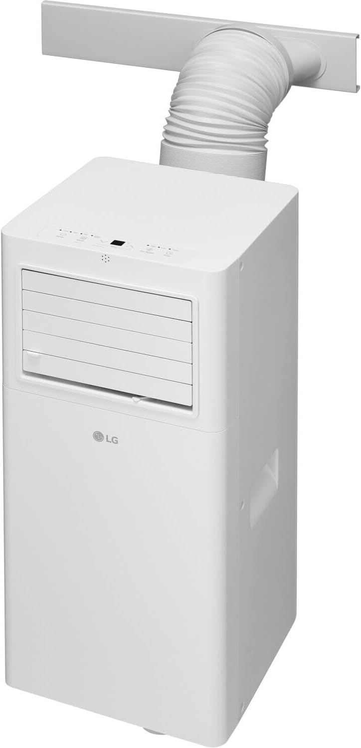 LG 5,100 BTU (DOE) / 9,000 BTU (ASHRAE) Portable Air Conditioner, Cools 150 Sq.Ft. (10' x 15' room size), Quiet Operation,LCD Remote, Window Installation Kit Included, 115V