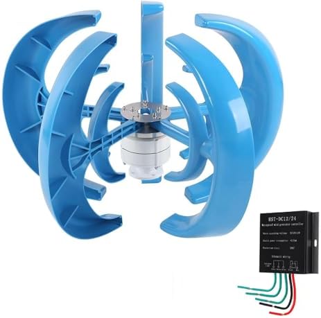4000W Vertical Wind Turbine Generator Kit with Controller - High-Efficiency Windmill for Home, Garden, RV, Camping, Street Lighting - 12V Black Renewable Energy Solution