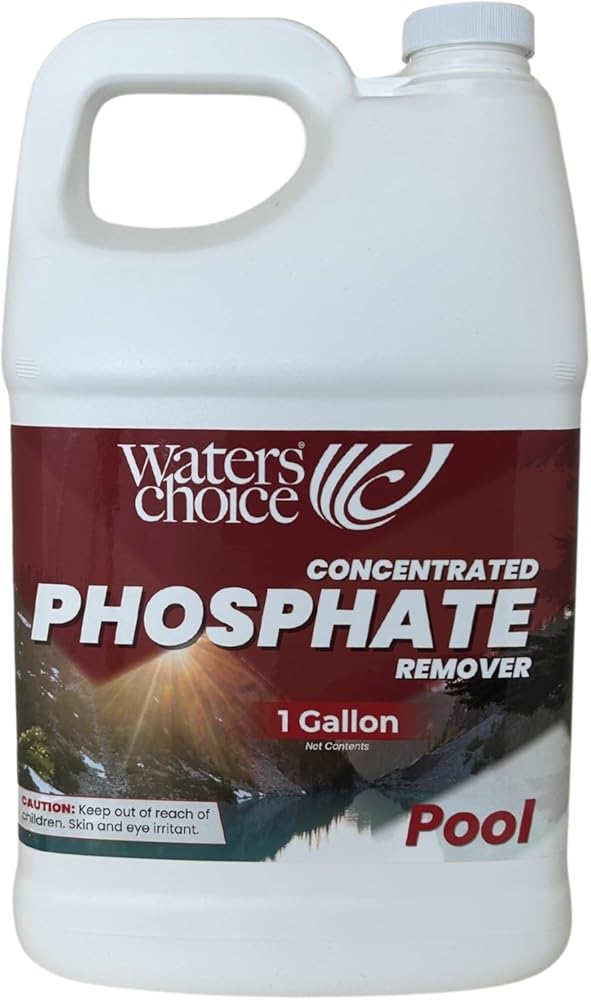 Waters Choice Concentrated Pool Phosphate Remover - 1 Gallon - Maximum Strength, Fast-Acting Solution for Eliminating Phosphates in Pools