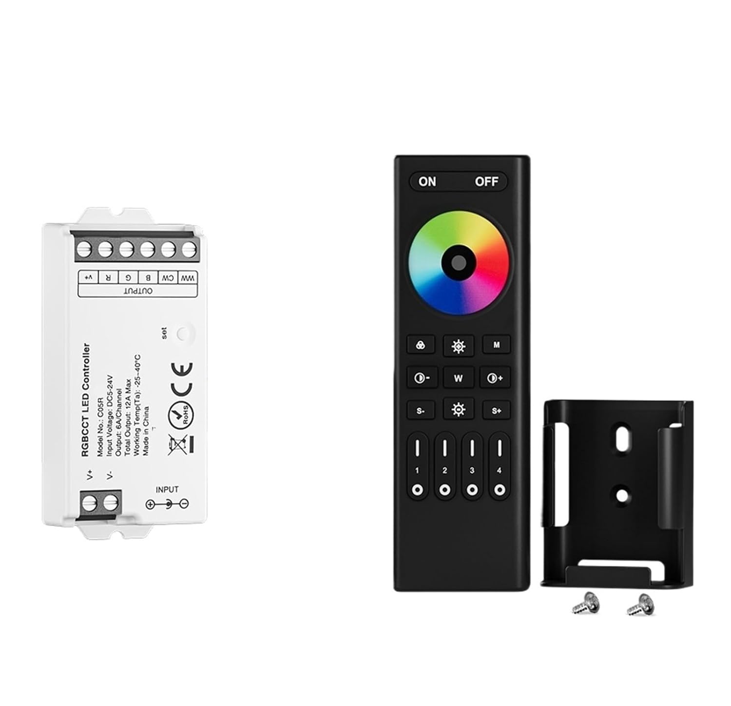Mini LED Controller Kit Dimmer 2-pin CCT 3-pin RGB 4-pin RGBW 5-pin RCT 6-pin DC5V 12V 24V(3xC05 6pin RGBCCT)