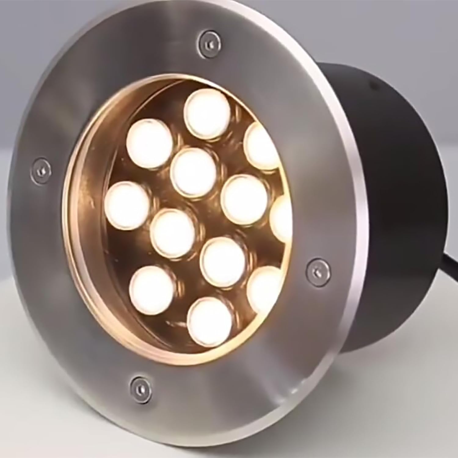 Outdoor Landscape Lights - LED Underground Light, Round Ultra-Thin Spotlight, IP67 Waterproof Embedded Ground Light, Garden Courtyard Decorative Floor Lamp, Easy to Install(White,36W)