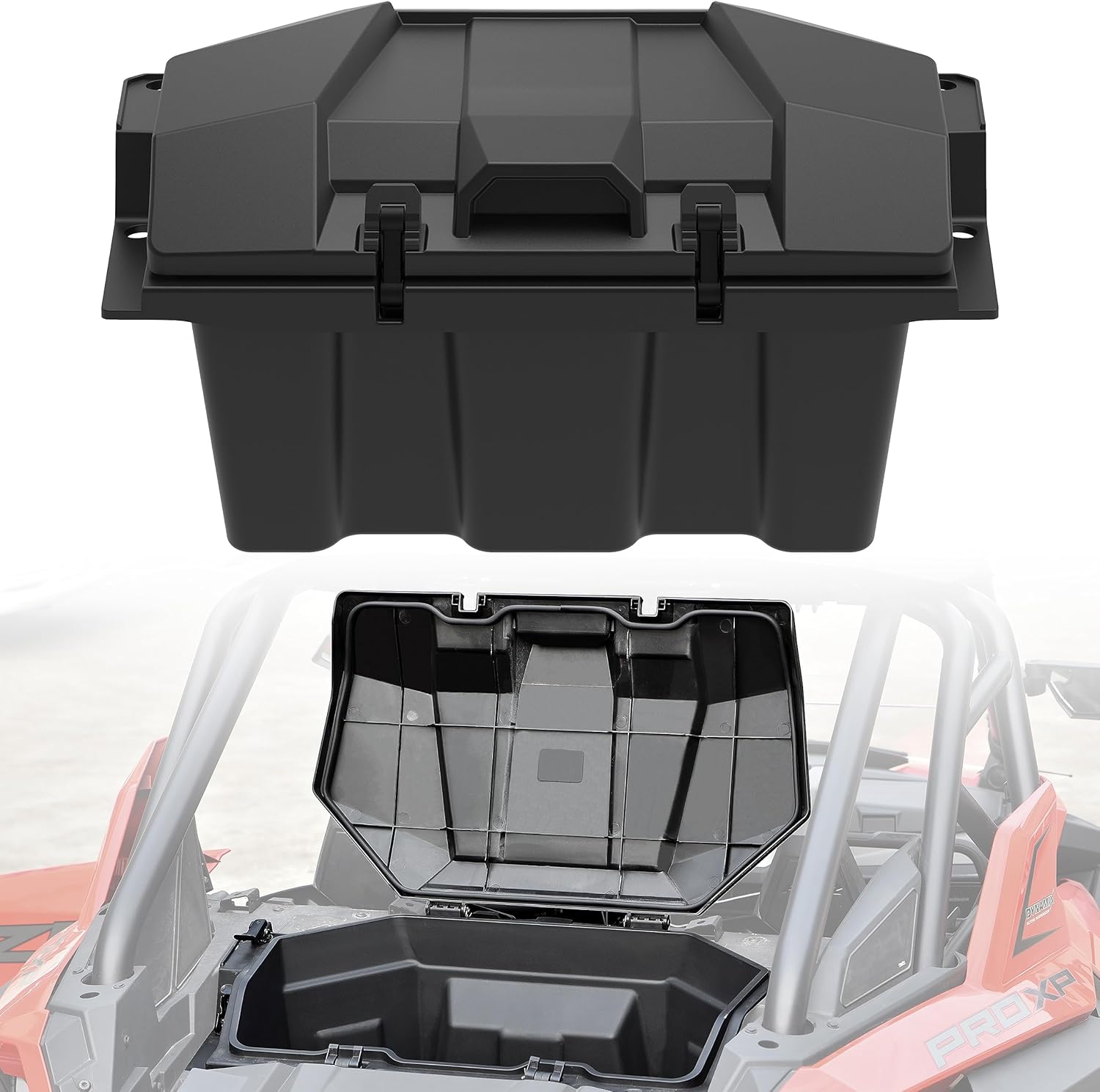Forward Cargo Box for RZR PRO XP 20-25, 73 QT Forward UTV Water Resistant Storage Bed Box for Polaris RZR Turbo R/RZR PRO XP 4 Sport 2022-2025 Accessories (Replacement #2883751)