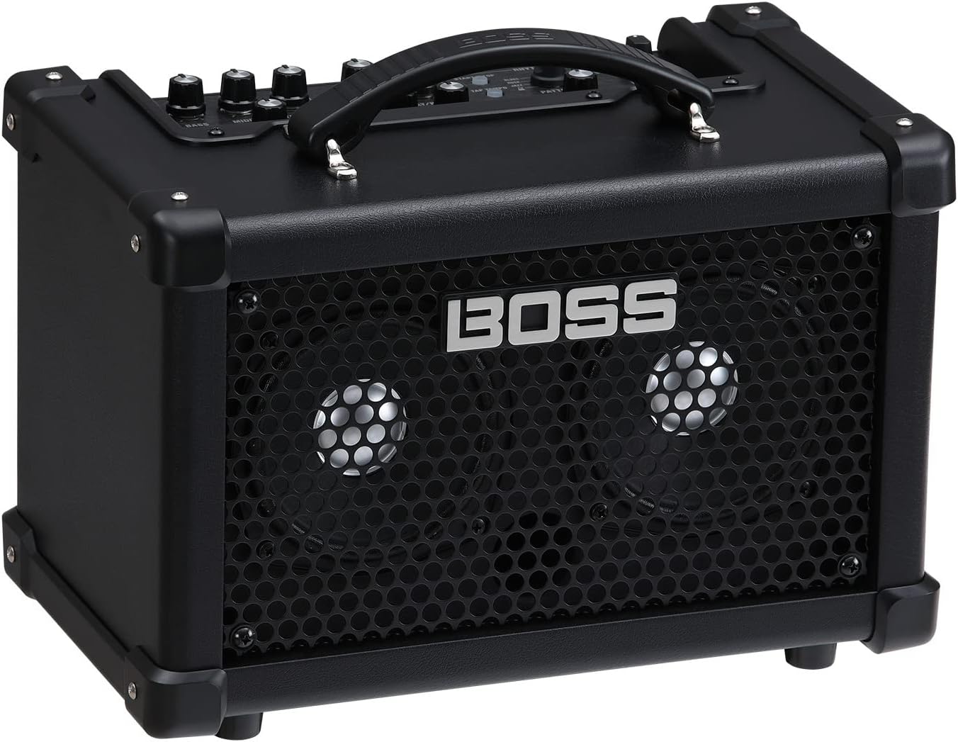 Boss Dual Cube LX 2 x 5-inch 10-watt Portable Bass Guitar Combo Amplifier Bundle with Gearlux Instrument Cable and Picks