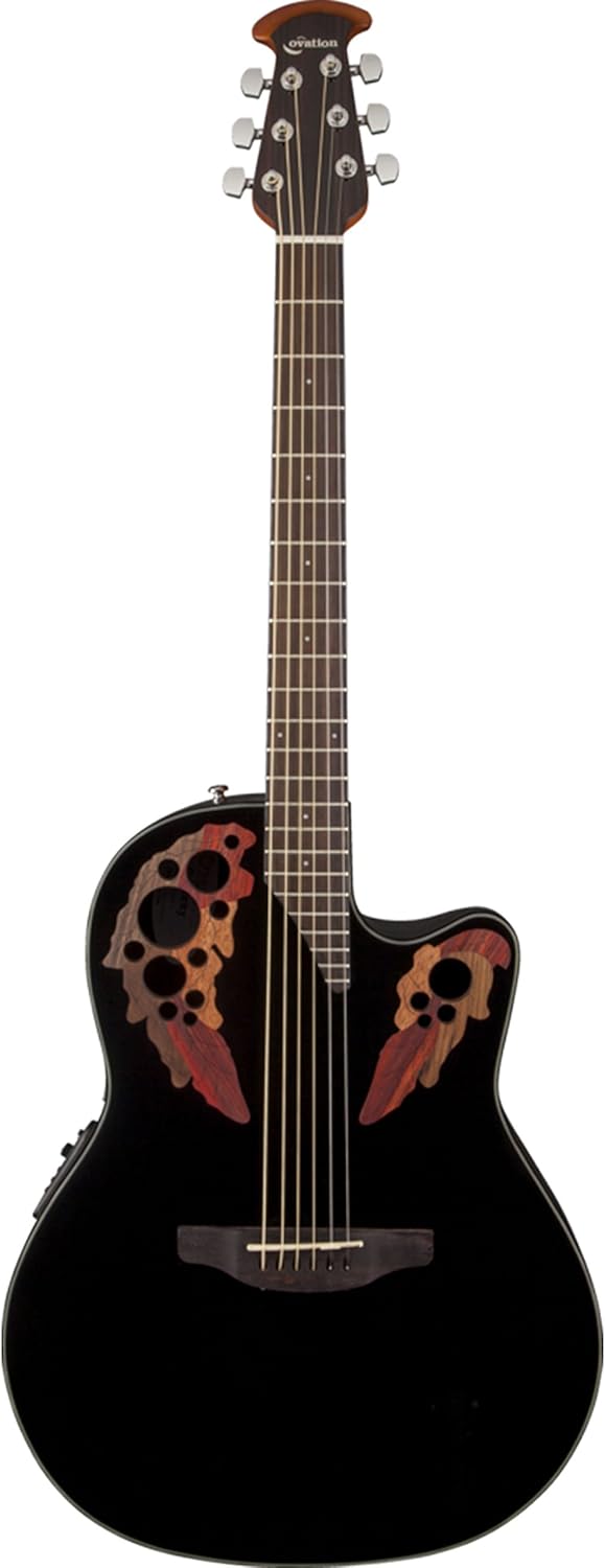 Ovation CE44-5 Acoustic-Electric Guitar, Black