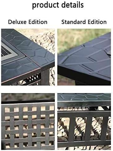 Fire Pits Outdoor Wood Burning Outdoor Fire Pit, Multifunctional Garden Terrace Fire Bowl Heater,BBQ Grill Fire for Backyard Garden Camping Picnic with Cover BBQ Cooking for Outside Camping Backyar
