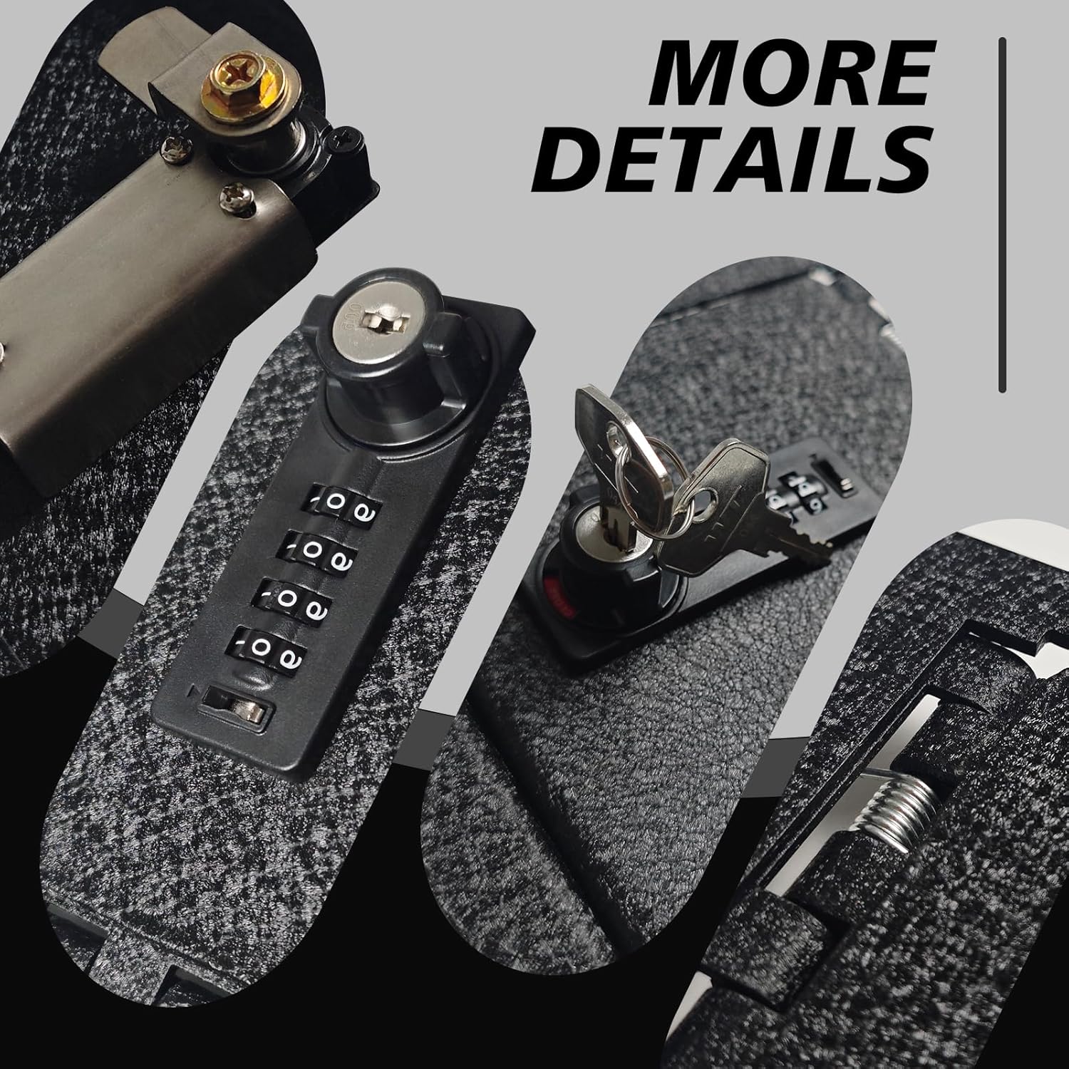 Muslogy Center Console Safe Lockbox Vault Compatible with Ford Ranger 2024 2025 Accessories Console Vault Box Gun Safe Armrest Extra Storage Safety High Security 4 Digit Combination Lock with Key