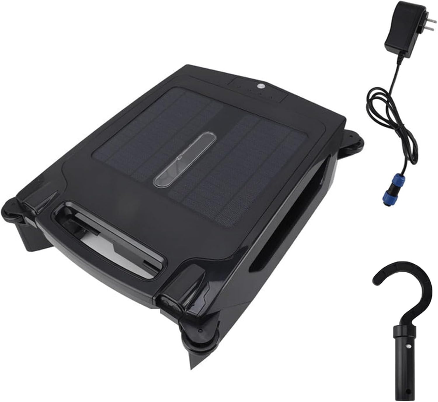 Smart Solar Pool Skimmer Robot, Pool Surface Cleaner, Dual Charging Mode, Two Speed Modes, Above Ground Pool Cleaner for All Types of Pools