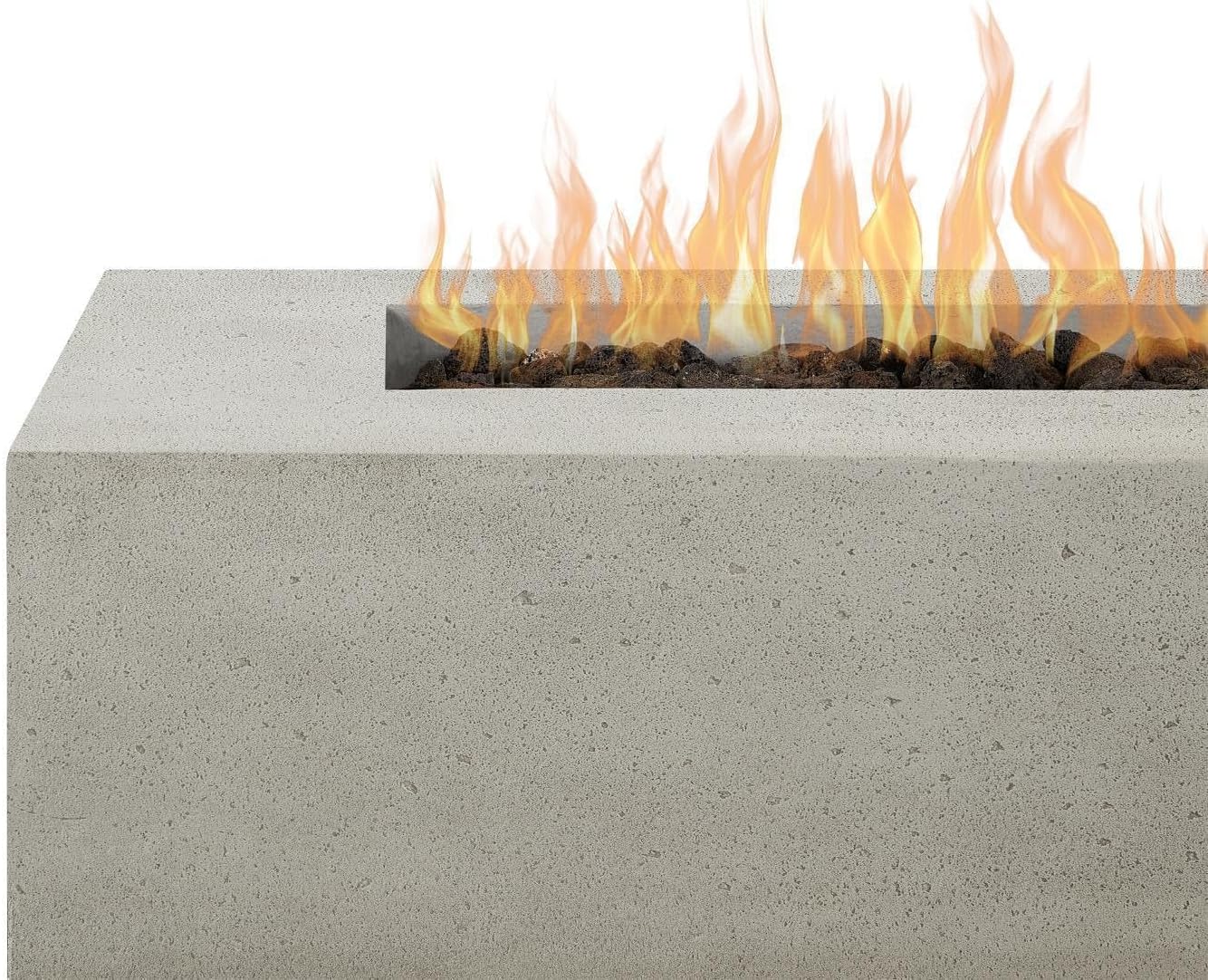 BBQGuys Signature La Valle 42-Inch Square Natural Gas Fire Table - Flint (Ships as Propane w/Conversion Kit)