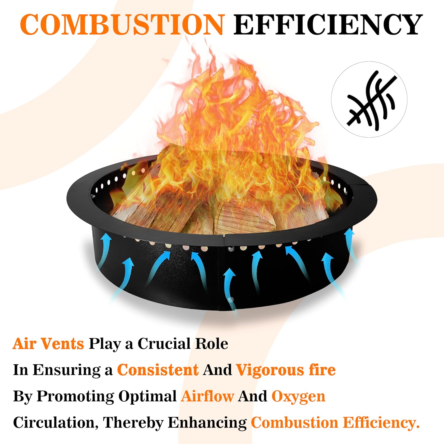 FEBTECH Smokeless Fire Pit Ring Insert 45