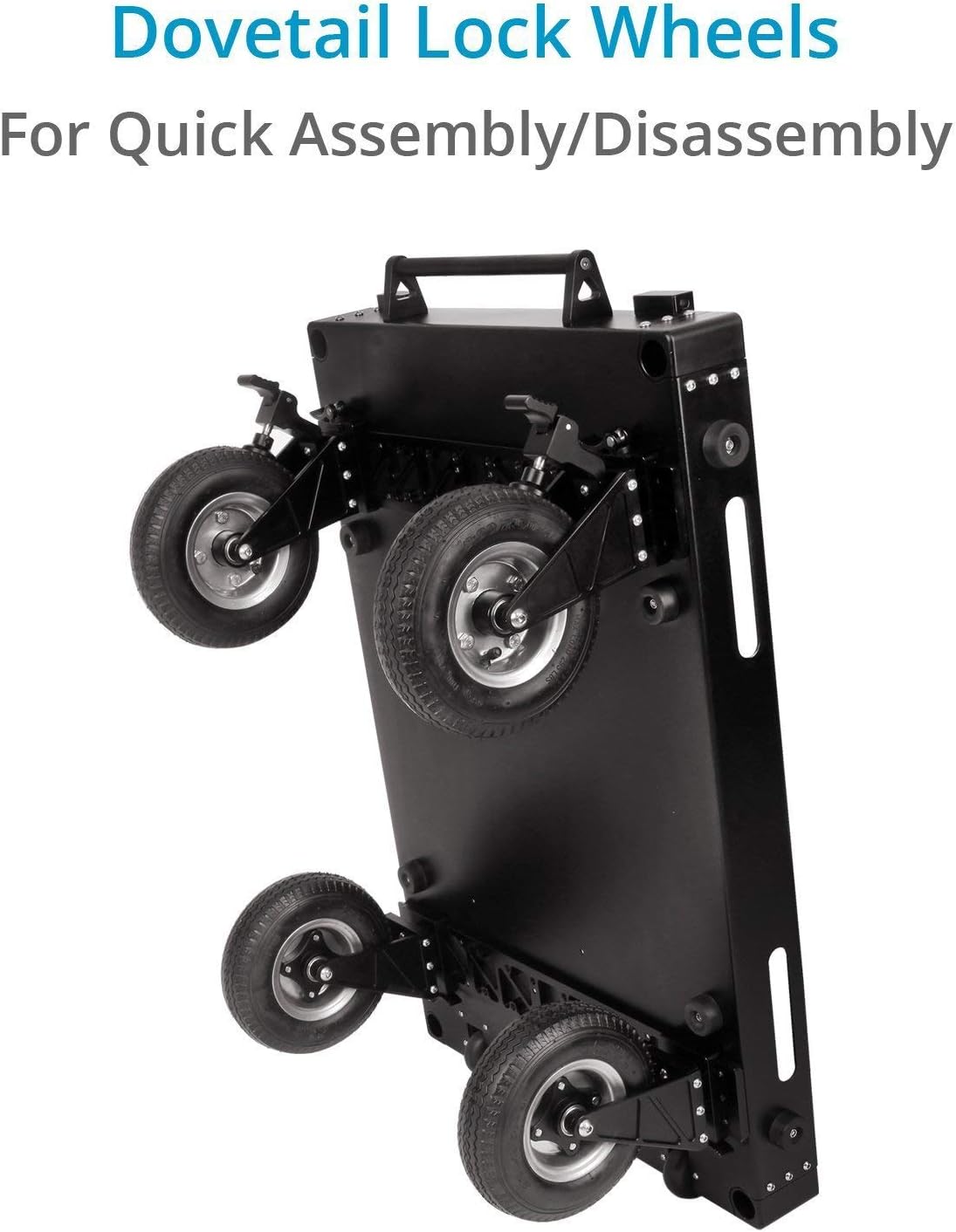 PROAIM 42” Victor V1.1 Video Production Camera Cart. Adjustable Top Shelf & Accessory Bar, Foldable. for Film/Studio/Stage/Lighting Storage Cart. Payload up to 200kg/440.9lb. (VCTR-V1-42)