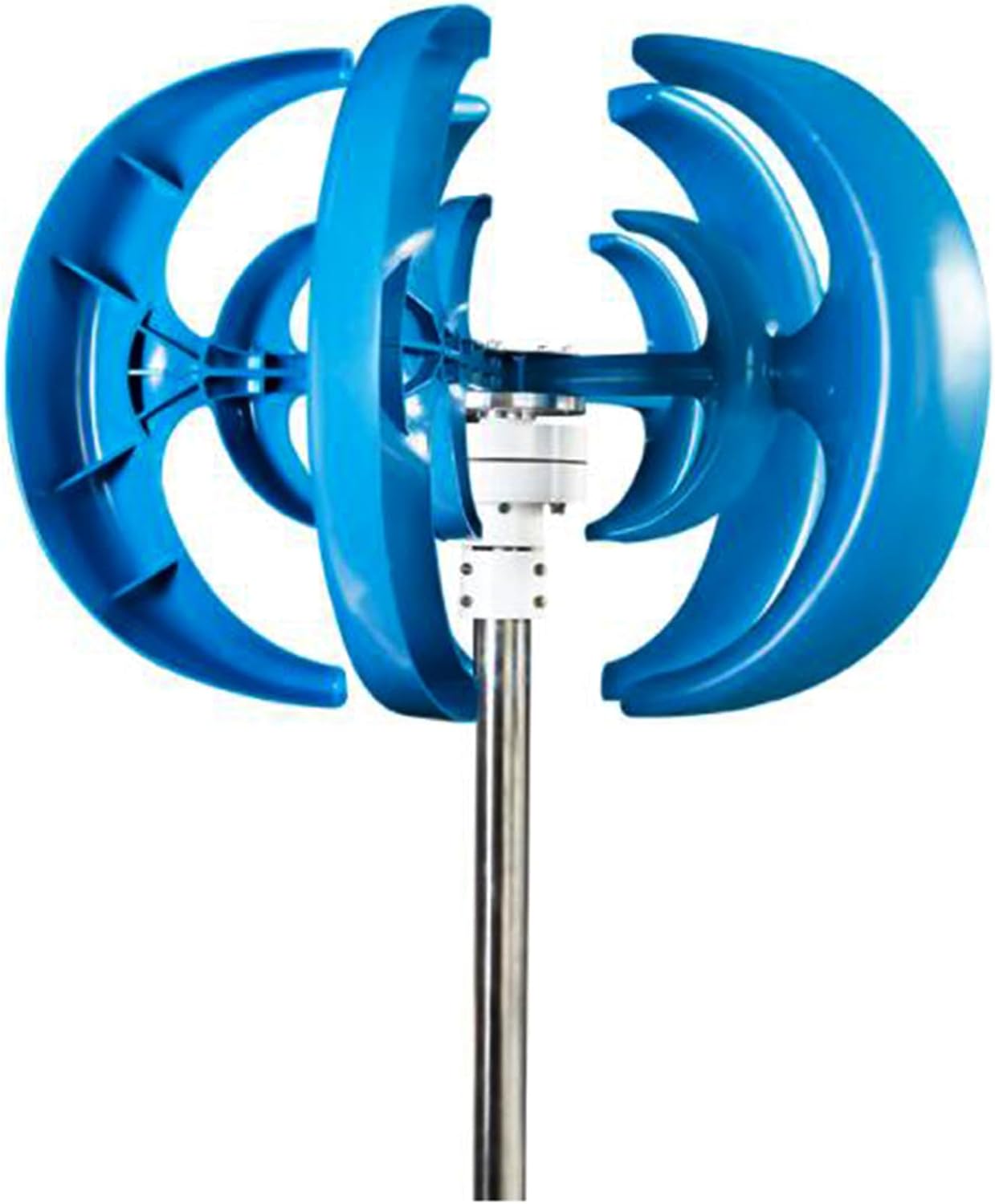 220V,BAOJUHUIKANG 5 Blades Wind Turbine Kit 6000W-9000W Vertical Axis Wind Turbine Generator 12V/24V /48V/220V AC Power, Low Speed Start with Controller