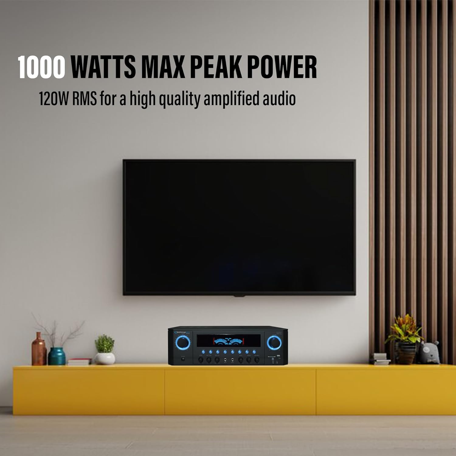 Home Theater System Kit 1000 Watts Amplifier w/USB, SD Card Inputs, (Qty 6) 5.25