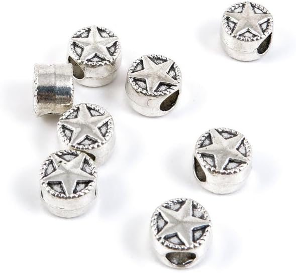 680 Pieces Antique Silver Tone Jewelry Making Charms Findings Fashion Wholesale Supplies Pendant Lots Bulk Supply D0HF3K Star Loose Beads