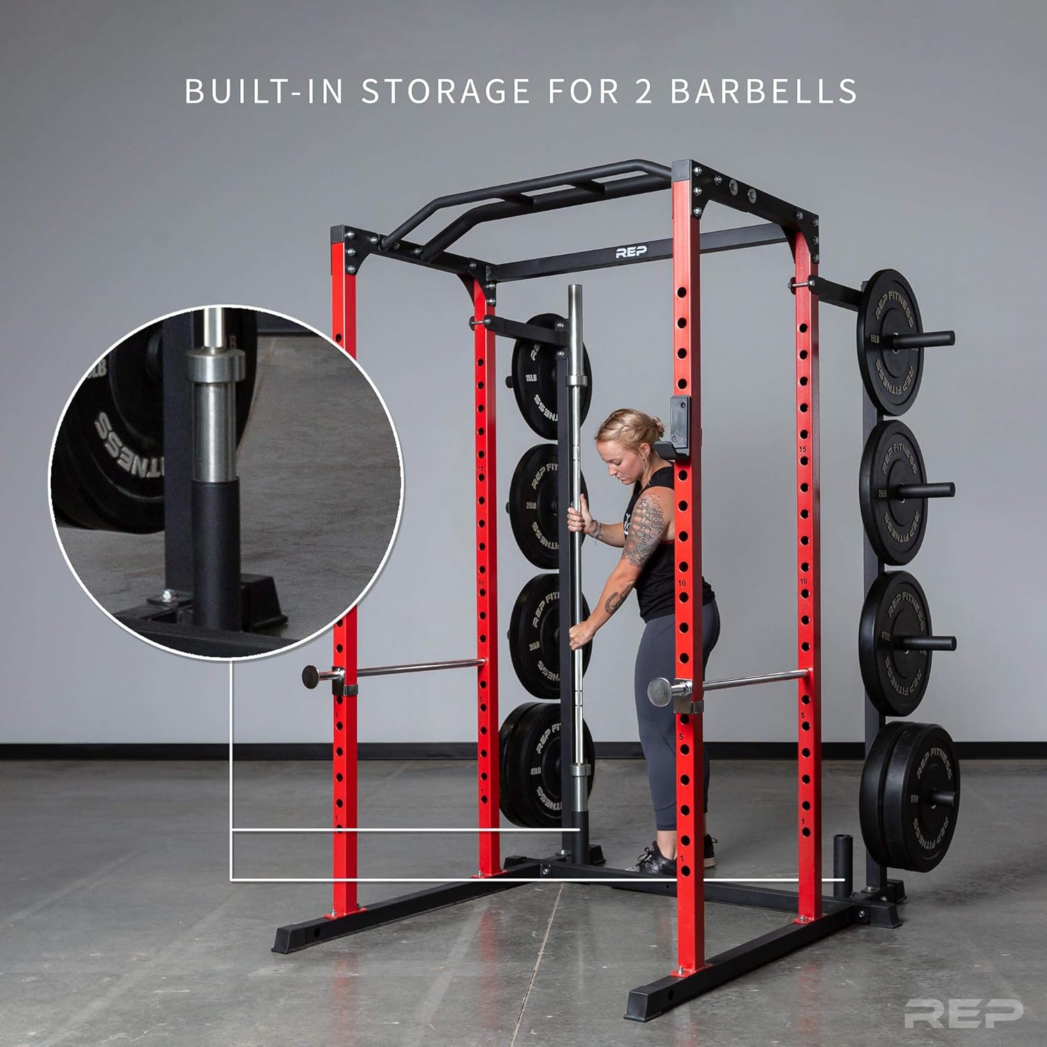 REP Fitness Weight Storage Accessory for 1000 Series Power Racks - Attachment for PR-1100 and PR-1000 Weight Cages