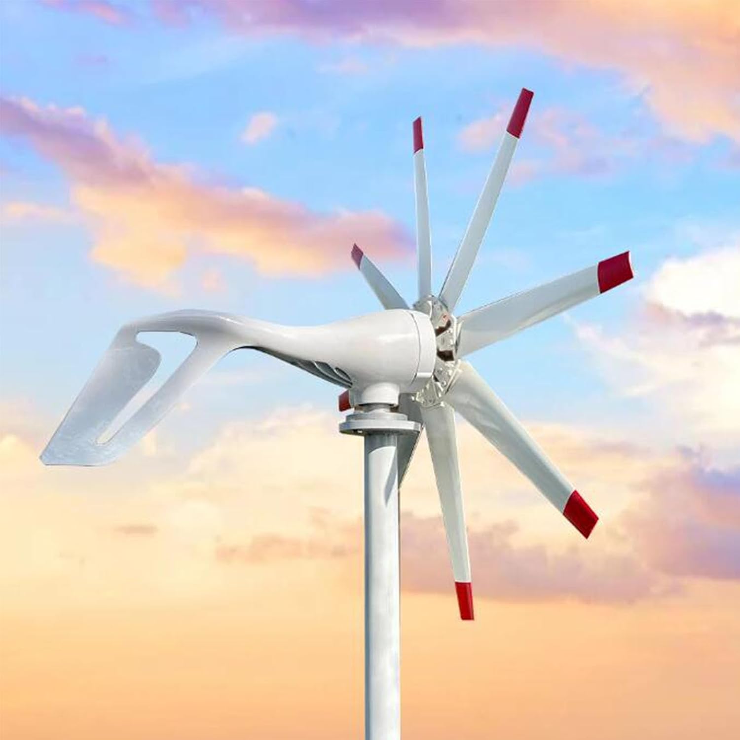 8000W Vertical Axis Wind Turbine Generator, 12V 24V 48V Kit with Controller 8 Blades Boats Cabins Mobile Homes High Efficiency Wind Turbine Generator