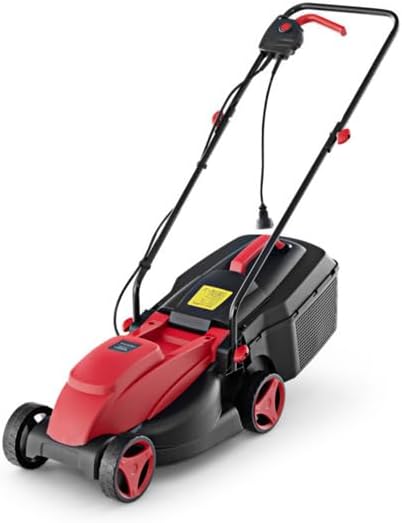 10 Ampere 13 inch Electric Rope Lawn Mower with Dual Safety switches -Red
