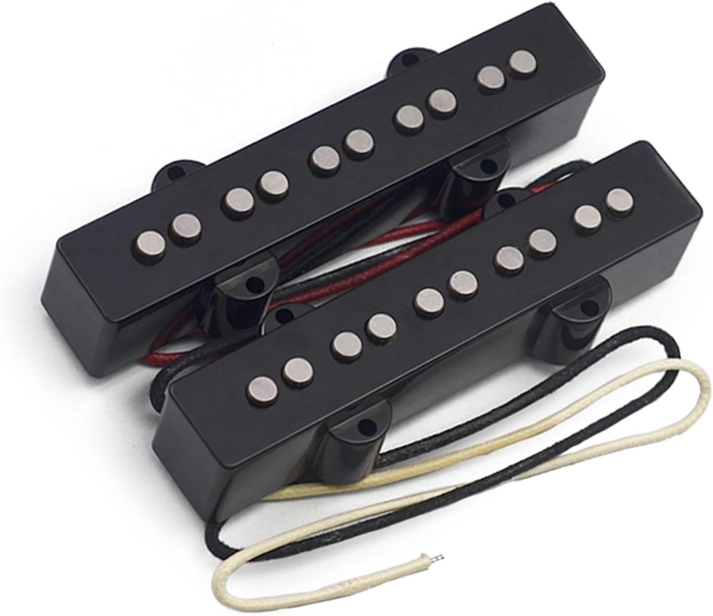 Alnico 5 Magnet Open Style Bass Pickups Neck/Bridge Pickup Fit 5 Strings Bass Guitar Pickup Part Electric Guitar Pickups Set (Color : 1 Set)