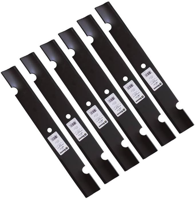 (YPS) 438-0002-00 6 Air-Lift Notched Blades for Spartan RT SRT Lawn Mower 61