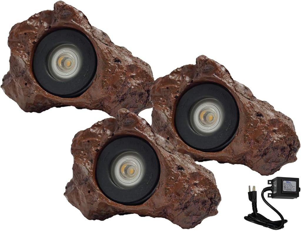 HALF OFF PONDS LumiNight Pond and Landscape Lighting - (3) 1.5-Watt LED Rock Light Kit