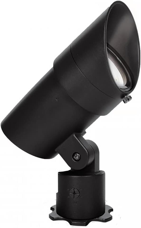 WAC Landscape Lighting, LED 120V Line Voltage Large Size Accent Light with Adjustable Beam Angle and Integral Brightness Control 4000K Cool White Built-in LED in Black
