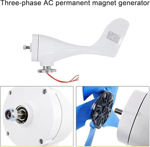 5000W 12V Wind Turbine Generator Kit – High-Efficiency 5-Blade Windmill with Smart Wind Controller for Off-Grid Power Solutions and Renewable Energy Systems