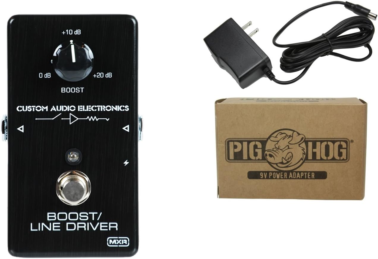 MXR MC401 Custom Audio Electronics Boost/Line Driver Power Bundle w/ 1 free Items: Item: Pig Hog 9v Power Adapter
