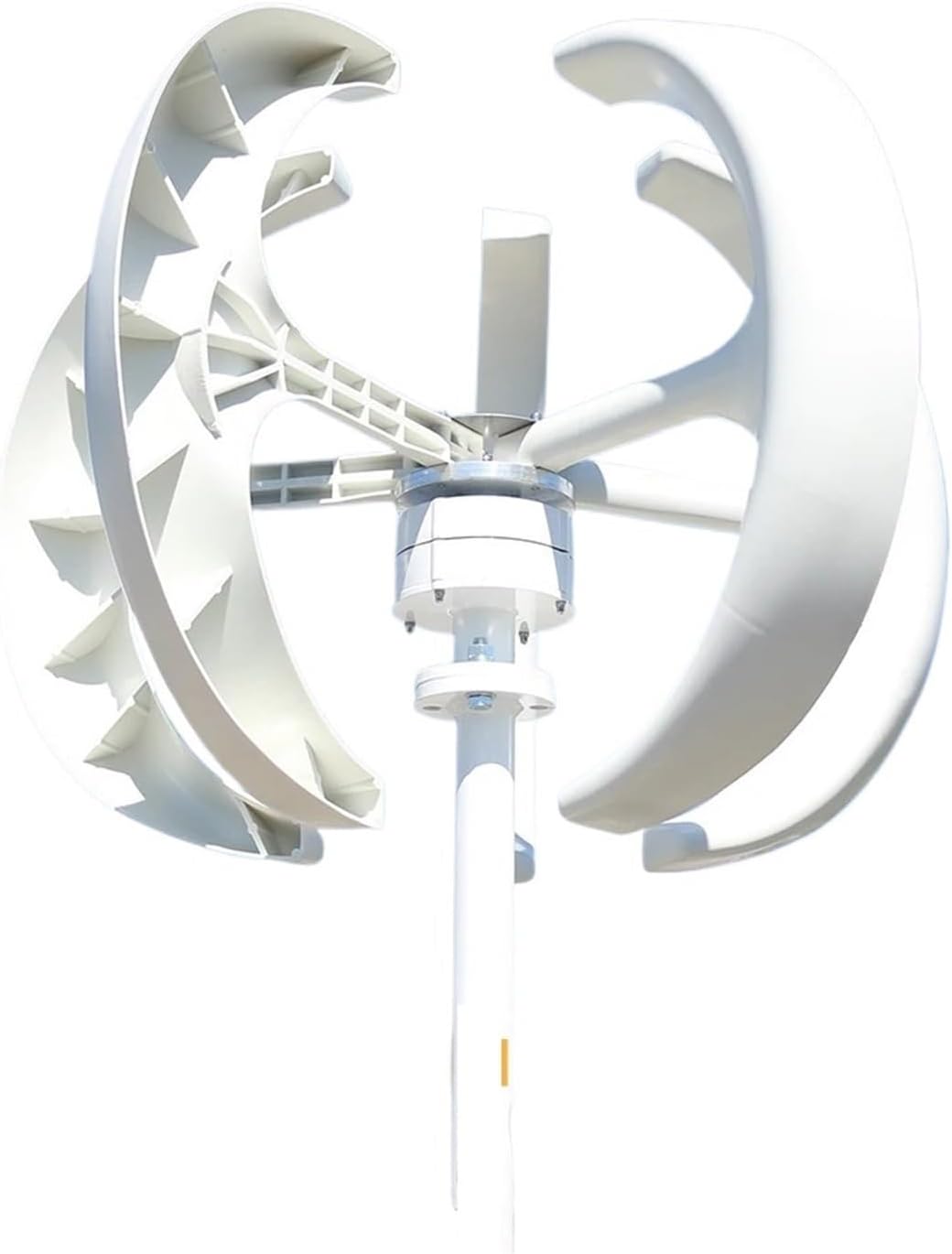 Wind Turbines, Free Energy 5KW Low Noise Small Wind Turbine nerator for Home 5000W 12V 24V Vertical Axis Windmill(White,24V_5000W)