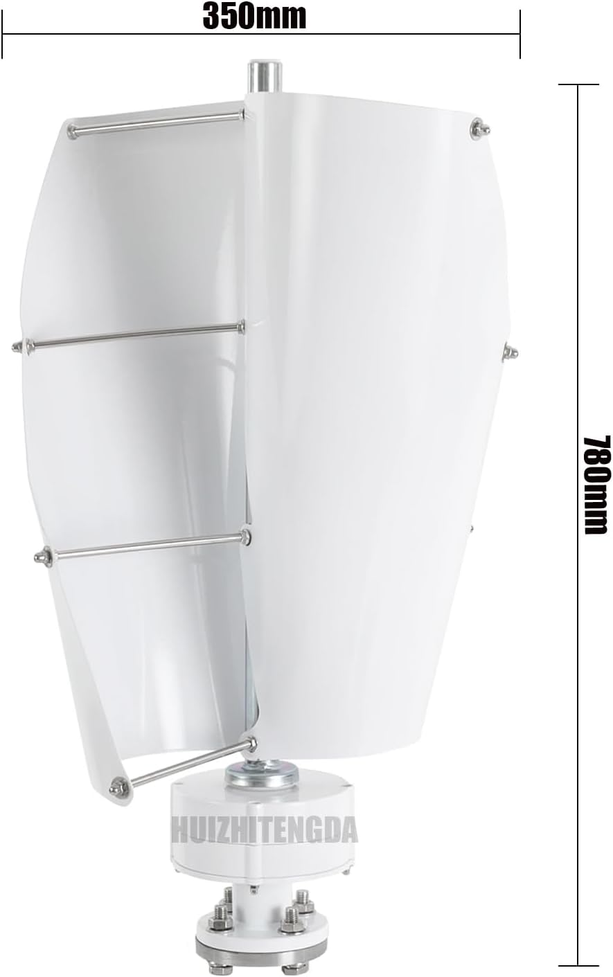 Wind Power Generator,5000W 12V 24V 48V Vertical Wind Turbine with Charger Controller Low Speed 2 Blade Wind Generators for Wind and Solar Power Generation