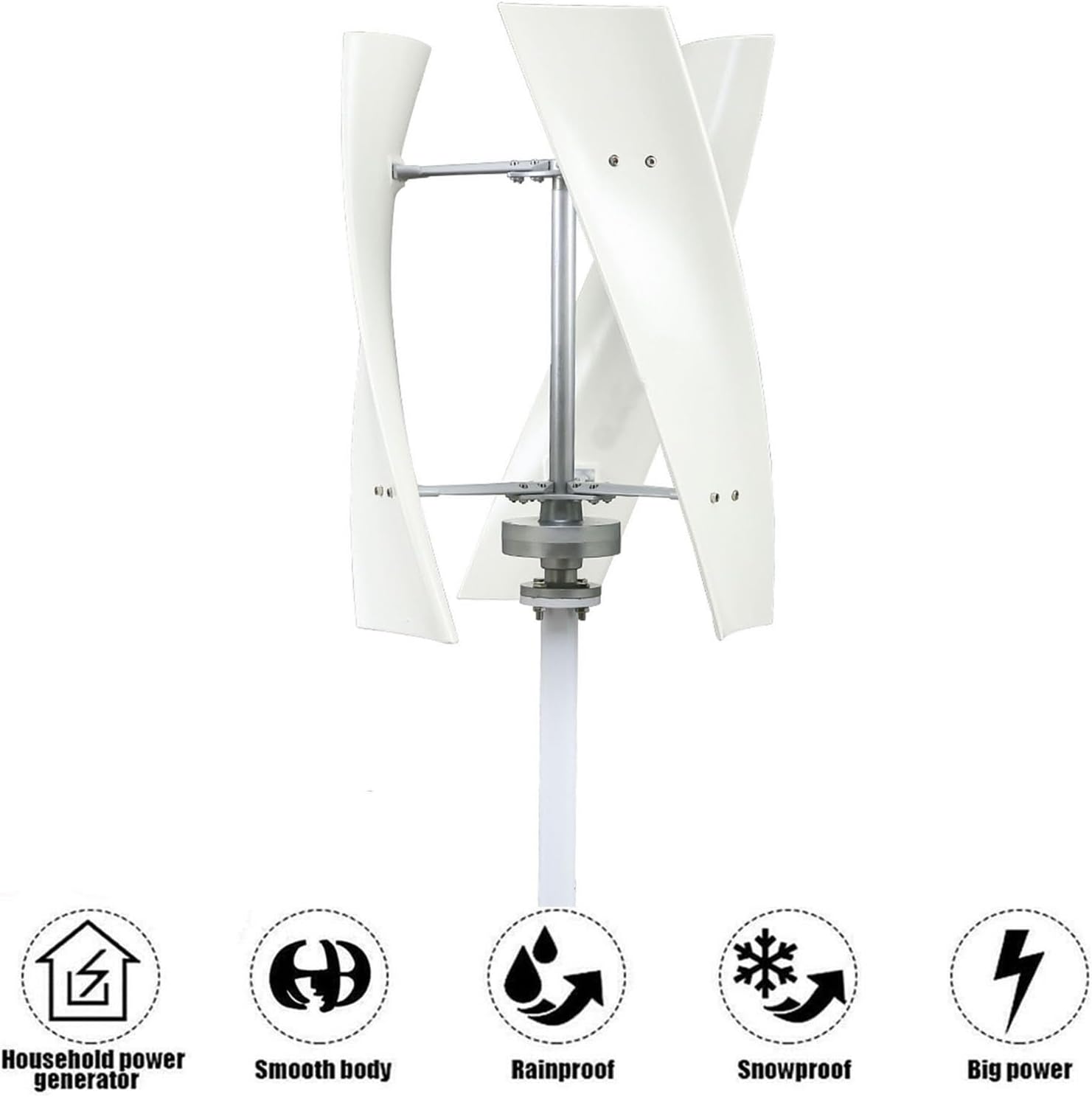 Low Noise Wind Turbine Generator Kit,600W 12V 24V 48V for Home,Wind Turbine Generator Kit,with Controller for Home,Business,Street Lighting