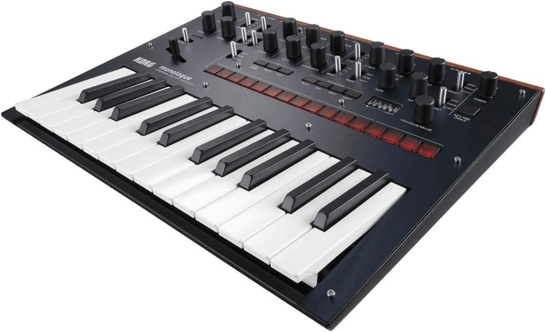 Korg monologue Monophonic Analog Synthesizer w/ 16-step Sequencer and OLED Oscilloscope - Blue