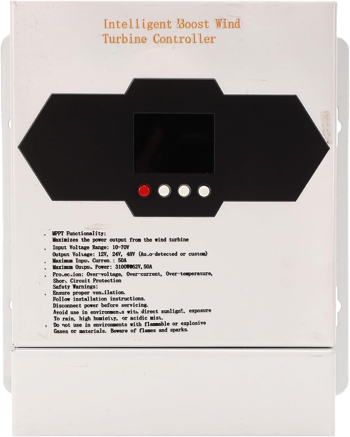 WALFRONT Boost MPPT 1000W Wind Charge Controller 12V/24V/48V Wind Power Digital Regulator with LCD Display Mppt Boost Charging for Home Boat Street Lights